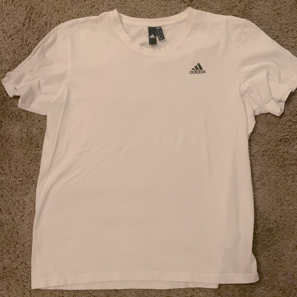 Men’s Adidas ‘3 Stripes’ White T-Shirt